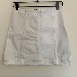 Free People White Mini Skirt